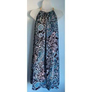 MICHAEL Michael Kors Dress Medium Paisley Gold Chain Dressy Whimsical